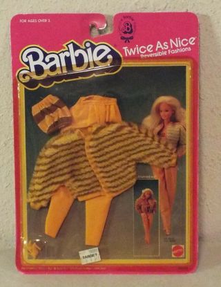 Vintage Barbie 1983 Twice As Reversible Fashions No 4822 N Package Nr