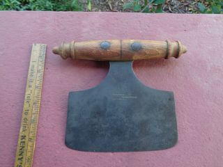 Early Antique Primitive Food Chopper Old Kitchen Tool Wooden Handle