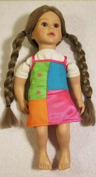 Vintage 1997 My Twinn Doll 14 " Brown Eyes & Long Blonde Hair