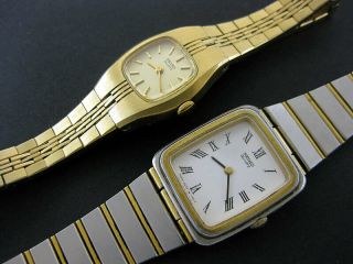2 X Vintage Seiko Quartz Ladies Watches Made In Japan /
