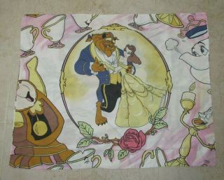 Vintage Disney Princess Beauty And The Beast Standard Pillowcase Belle Sham