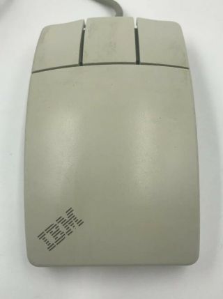 Vintage Classic IBM PS2 Three Button PC Computer Roller Ball Mouse 51G9652 RARE 2