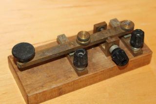 Antique Vintage German Germany Telegraph Signal Key Keyer Bug Morse Code
