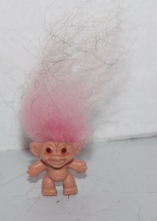 Vintage She Troll Pencil Topper Pink Hair 1964 Scandia House