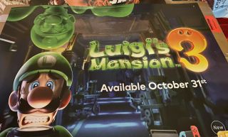 Luigi‘s Mansion 3 Store Exclusive Display Poster 26 X36 (rare)