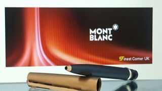 Mont Blanc Ballpoint Pen 284 Fully Functional Rare Black Resin Gold Cap Vgc X62