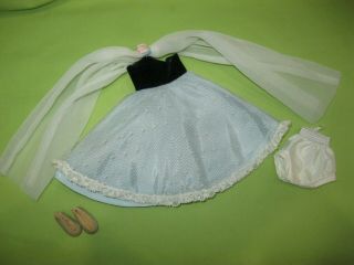 Vintage Wards 1962 Betsy Mccall 8 " Doll Prom Time 8205 Blue Gown Undies & Shoes