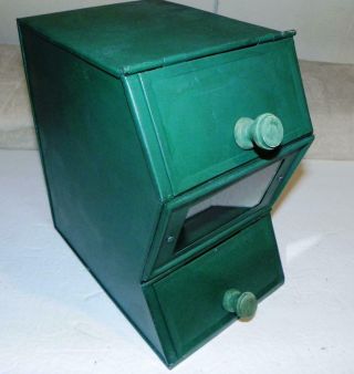Vintage Metal Steel General Store Counter - Top Display Dispenser Bin: Candy & Gum