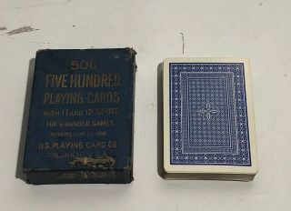 Antique 1896 No.  500 Playing Cards For Six Handed Game Rare Vintage Cincinnati