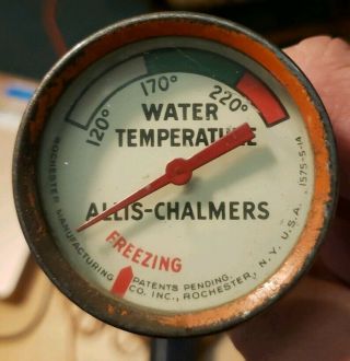Antique Allis Chalmers Temperature Gauge - Rochester Manufacturing