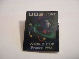 Rare Old 1998 Bbc Sport Football World Cup France Metal Brooch Pin Badge