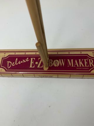 Vintage Lion Ribbon Co.  Offray Wooden E•Z Bow Maker With Instructions 2