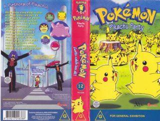 Pokemon Pikachu Party Volume 12 Vhs Pal Video A Rare Find