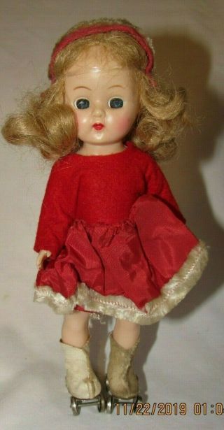 Vintage Vogue Doll 8 " Ginnette Skater Red Dress