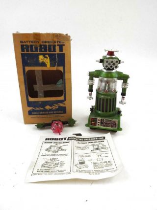 Ideal Vintage Robot Rare Battery Operated Toy W/box & Instructions