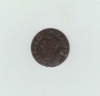 Very Unusual/rare Queen Anne (1702 - 14) Pattern Farthing,  Date Reads 1774