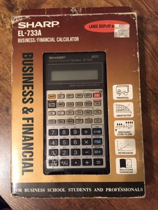 Sharp El - 733a Business Financial Calculator - Rare Electronic Batteries