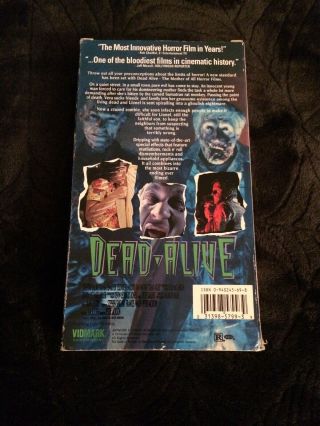 Peter Jackson ' s Dead Alive VHS 1994 Unrated Version Rare Zombies 2
