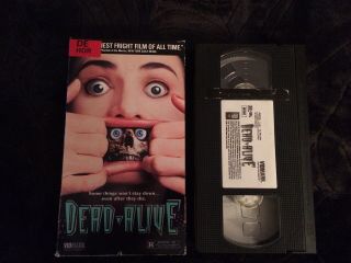 Peter Jackson ' s Dead Alive VHS 1994 Unrated Version Rare Zombies 3