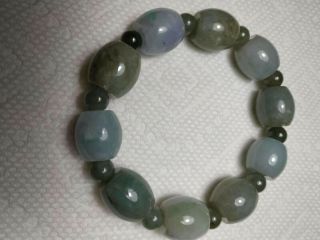 Grade A 100 Natural Burmese Jadeite Jade Beaded Stretchy Bracelet A 88