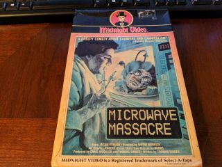 Microwave Massacre Big Box Vhs Midnight Video Rare Gore Cult Exploitation