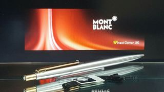 Mont Blanc Ballpoint Pen Noblesse Model Functional Rare Silver Gold Ex Cond X577