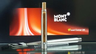 Mont Blanc Ballpoint Pen Noblesse Model Functional Rare Silver Gold Ex Cond X577 2