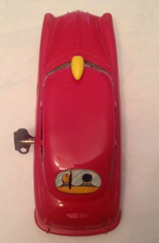 Authentic Vintage Rare 1940 ' s Marx Fire Chief Wind Up Toy Car 2