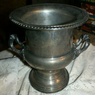 Vintage Kent Silversmiths 10 Inch Silverplated Champagne Ice Bucket W Handles