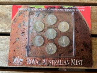 1991 Rare Sterling Silver Christmas Pudding Coin Co,  Ram Australian