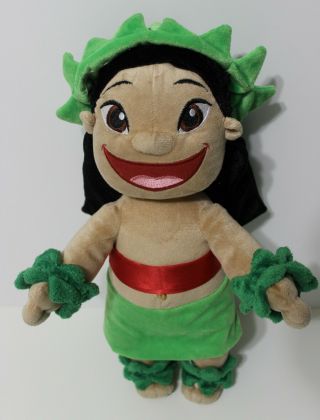 Disney Store Lilo Hawaii Exclusive Stitch Hula Stuffed Plush Doll 14 