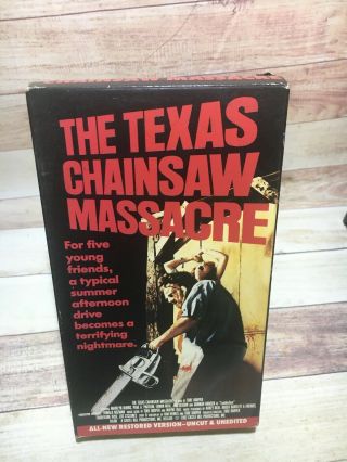 The Texas Chainsaw Massacre (VHS,  1993) MPI Horror Tobe Hooper OOP Rare (c5) 3