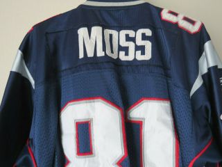 Vtg Reebok Rare Randy Moss 81 England Patriots Football Jersey 50 L