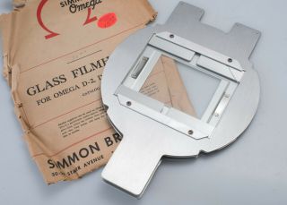 Omega D 70mm Anti Newton Glass Rapid Shift Negative Carrier Enlarger Rare