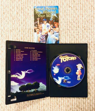 My Neighbor Totoro Dvd Rare Fox Dub Full Screen Oop 2002 All Inserts