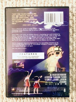 My Neighbor Totoro DVD RARE Fox DUB Full screen OOP 2002 All INSERTS 3