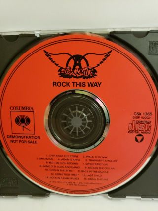Aerosmith Rock This Way Rare Promo Cd
