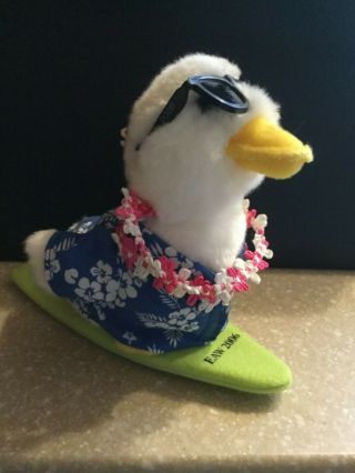 Aflac,  Rare,  Plush Surfing Duck Still Talks, .  Collectible