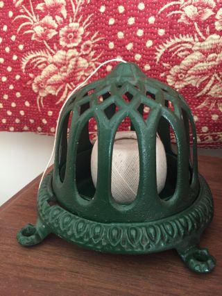 Antique Green Cast Iron String Twine Holder Counter Top Dispenser General Store