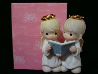 Precious Moments - Angels Caroling - Rare Mini Nativity Addition - And The Angels Sing