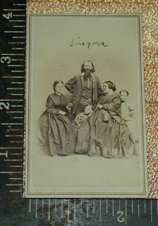 Rare Civil War Era Cdv Hutchinson Family Singers Performed For Abraham Lincoln