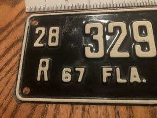 1967 1968 Florida Motorcycle License Plate Vintage Antique Indian 329 2