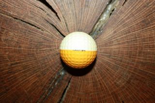 Vintage Mustard And White Ping Golf Ball Rare