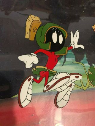 Marvin Martian and K9 Hand Painted and Inked Color Model Cel 1990s Rare 2