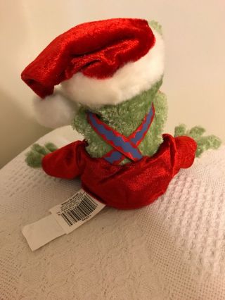 Christmas Animated Musical Plush Frog Sings Jumpin Jiminy Christmas RARE 2