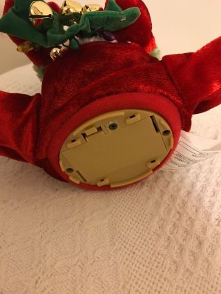 Christmas Animated Musical Plush Frog Sings Jumpin Jiminy Christmas RARE 3