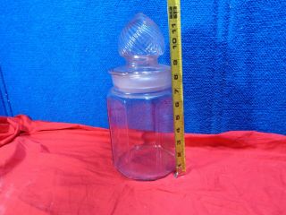 Antique Glass Apothecary Drug Store Jar With Glass Stopper 1