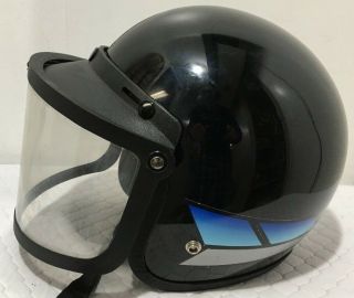 Vintage Ski Doo Snowmobile Helmet Clear Full Face Shield Size Large Usa Dot