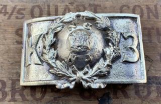 Vintage Jersey National Guard Brass Belt Buckle - Us Military Antique?