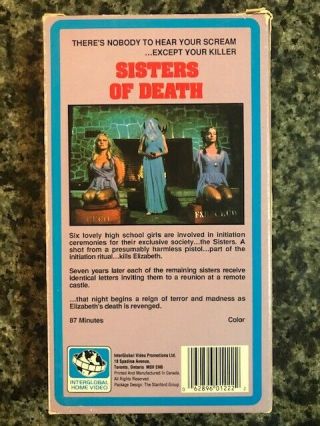 Sisters of Death (1976) RARE Interglobal VHS - Sorority Girls & a Killer - 3